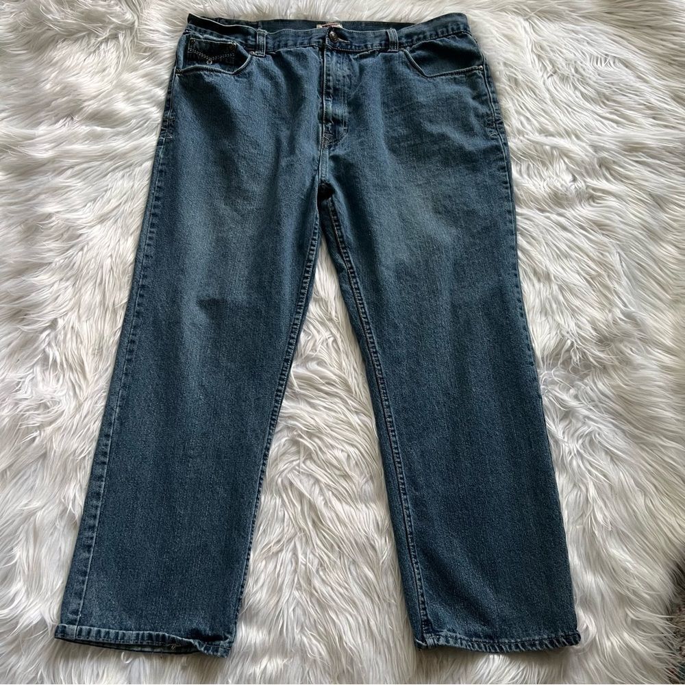Phat Farm Jeans Mens Size 42x30  Skater Streetwear Grunge Baggy Medium Wash